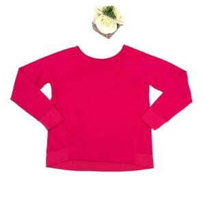 Athletic Works Girls Fleece Pullover Sweatshirt Size Large 10-12 Top Pink